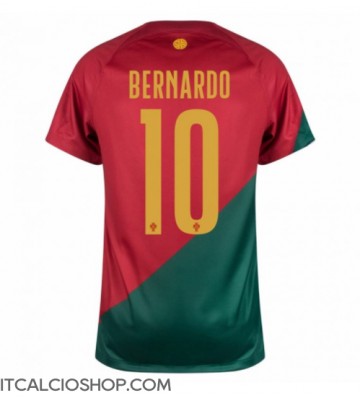 Portogallo Bernardo Silva #10 Prima Maglia Mondiali 2022 Manica Corta